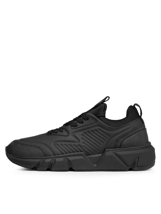 Calvin Klein Calvin Klein Sneakersy Low Lace Up Lth HM0HM00317 Czarny
