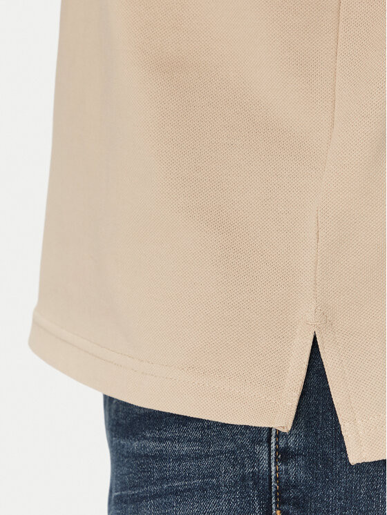 Tommy Hilfiger Tommy Hilfiger Тениска с яка и копчета 1985 MW0MW17770 Бежов Regular Fit