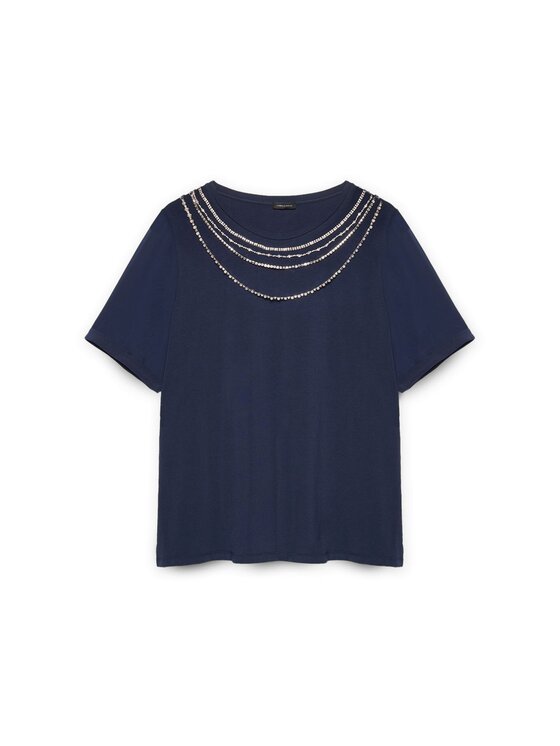 Fiorella Rubino Fiorella Rubino T-shirt G255L008575N034 Blu Boxy Fit