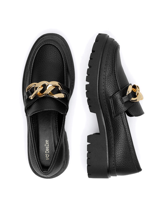 DeeZee DeeZee Loafersy 23038T259 Czarny