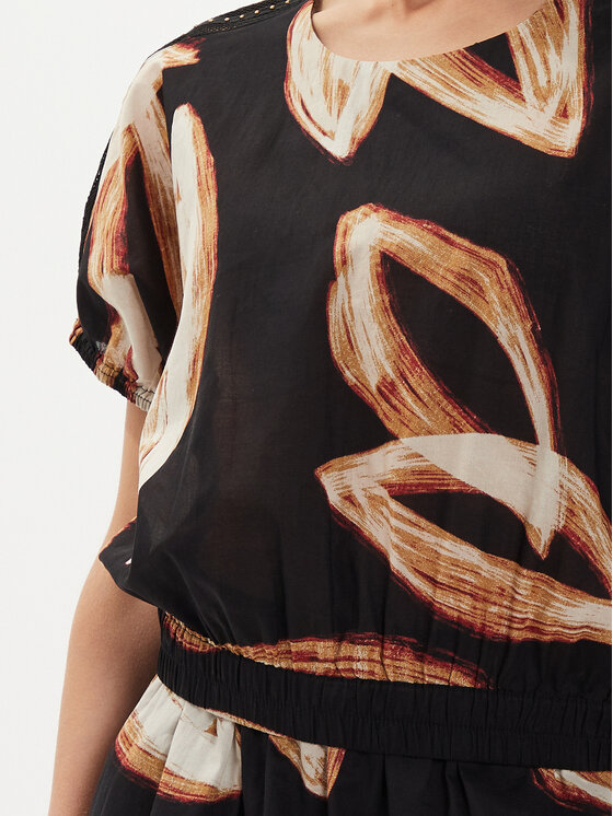 DKNY DKNY Blúz P4EA0X37 Fekete Oversize