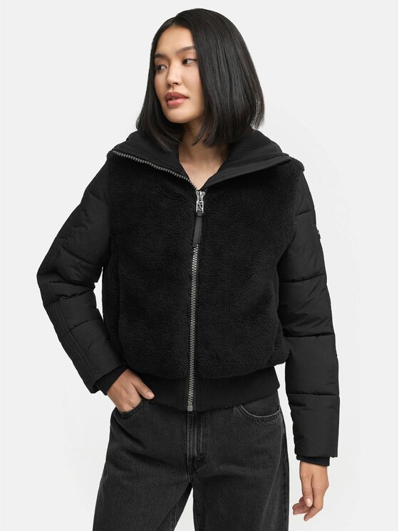 Navahoo Navahoo Kurtka zimowa Teddyzone Czarny Regular Fit