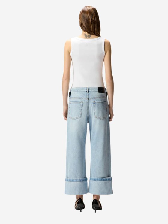 PINKO PINKO Jeansy SIPARIO PANTALONE DENIM + BELT Błękitny Regular Fit