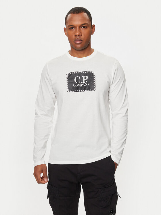 C.P. Company Longsleeve krekls 16CMTS265A005100W Balts Regular Fit