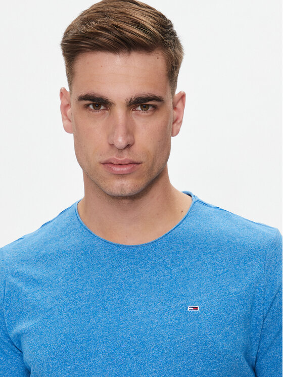 Tommy Jeans Tommy Jeans T-Shirt Jaspe DM0DM09586 Niebieski Slim Fit