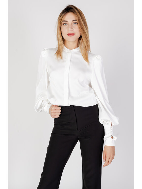 Silence Silence Camicia ELIS Bianco Long Fit