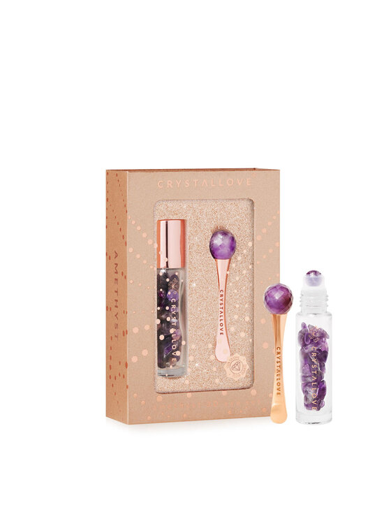 Masażer Crystallove, Złoty, Ametyst - Limited edition