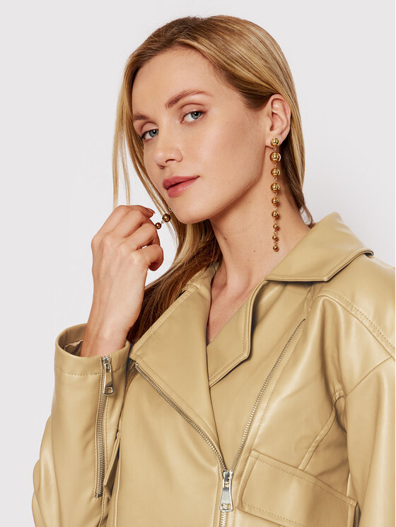 DeeZee DeeZee Яке от имитация на кожа Ivy PKH054 Бежов Regular Fit