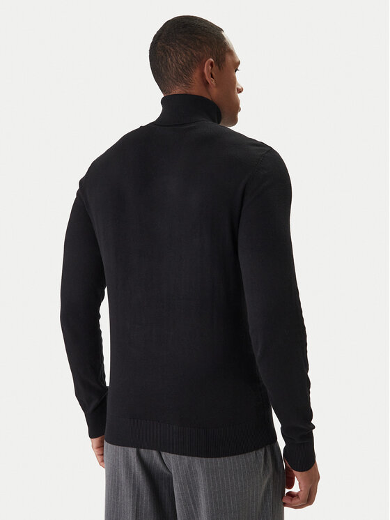 Jack & Jones Jack & Jones Rolák Emil Knit Roll Neck 12157417 Čierna Regular Fit