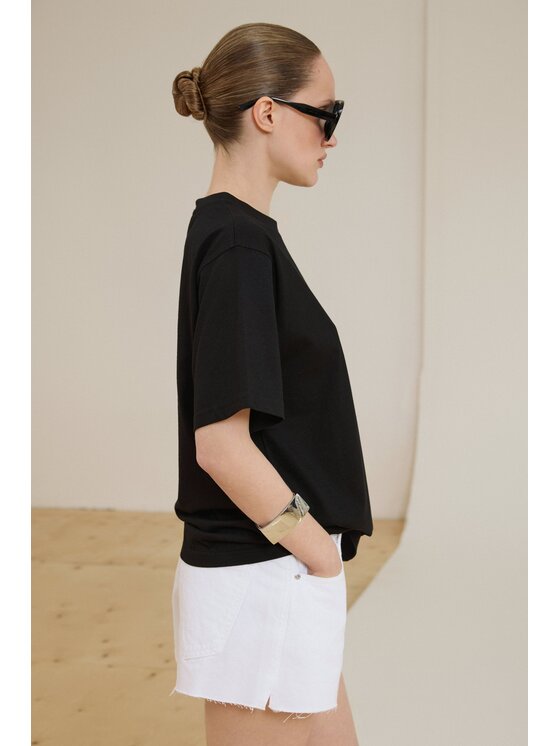 Estro Estro T-shirt ER00119948 Nero Oversize
