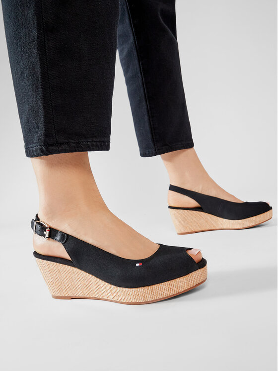 Tommy Hilfiger Tommy Hilfiger Espadrillid Iconic Elba Sling Back Wedge FW0FW04788 Must