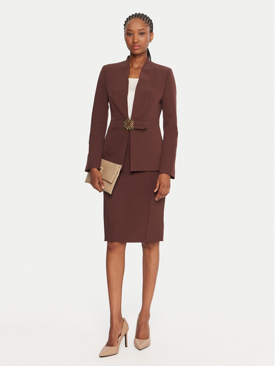 Rinascimento Rinascimento Спідниця-олівець CFC0126212003 Коричневий Slim Fit