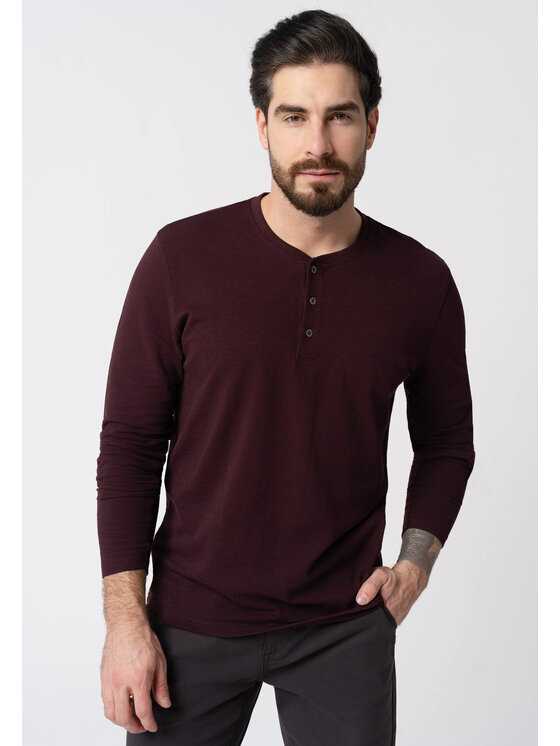 Volcano Volcano Longsleeve L-LARK Fioletowy Regular Fit