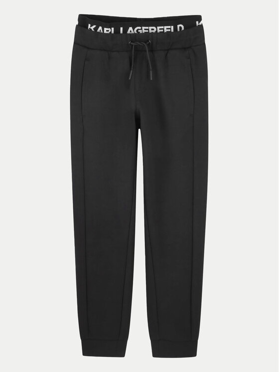 Karl Lagerfeld Kids Teplákové nohavice Z30263 M Čierna Regular Fit
