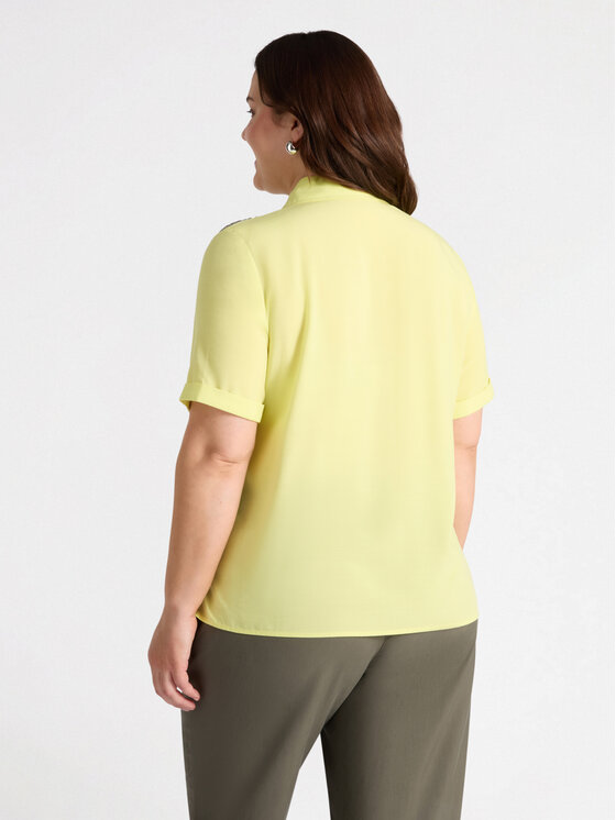 Fiorella Rubino Fiorella Rubino Koszula 5010T001229N018 Żółty Regular Fit