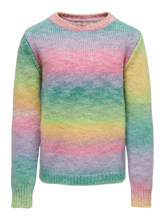 Kids ONLY Sveter Rainbow 15273007 Farebná Regular Fit