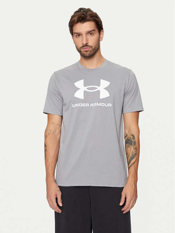 Under Armour T-shirt Ua Sportstyle Logo Update Ss 1382911 Siva Loose Fit