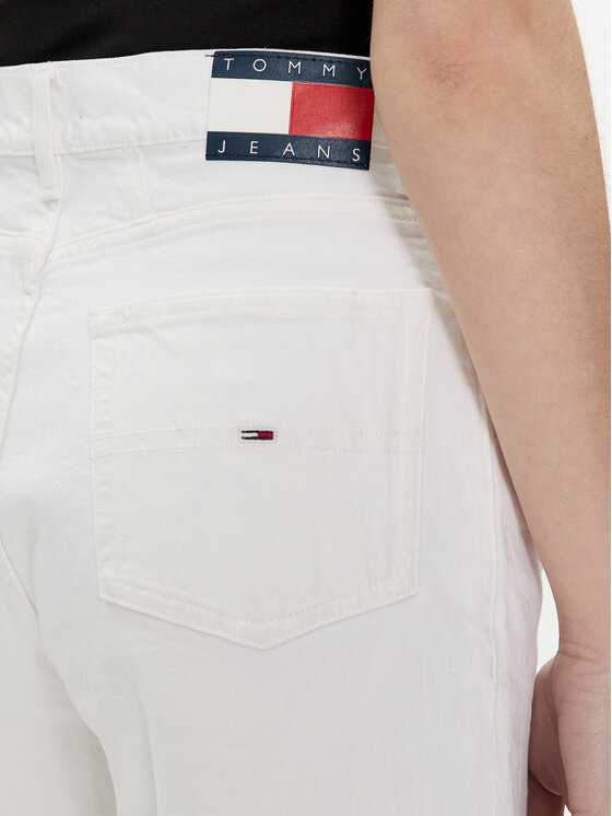 Tommy Jeans Tommy Jeans Kratke traperice DW0DW17636 Bijela Mom Fit