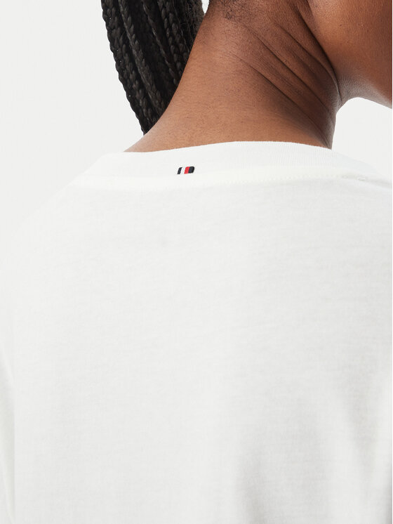 Tommy Hilfiger Tommy Hilfiger Блуза Jersey UW0UW06593 Бял Regular Fit