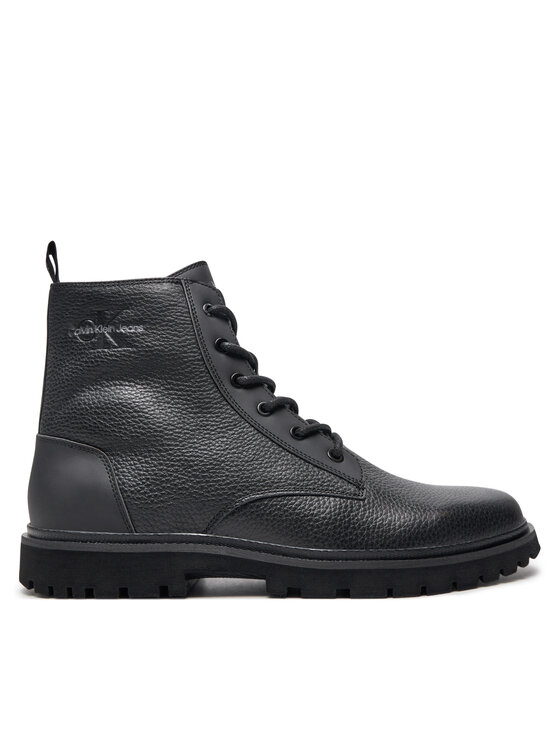 Calvin Klein Zimski škornji Eva Mid Laceup Boot Lth YM0YM00751 Črna