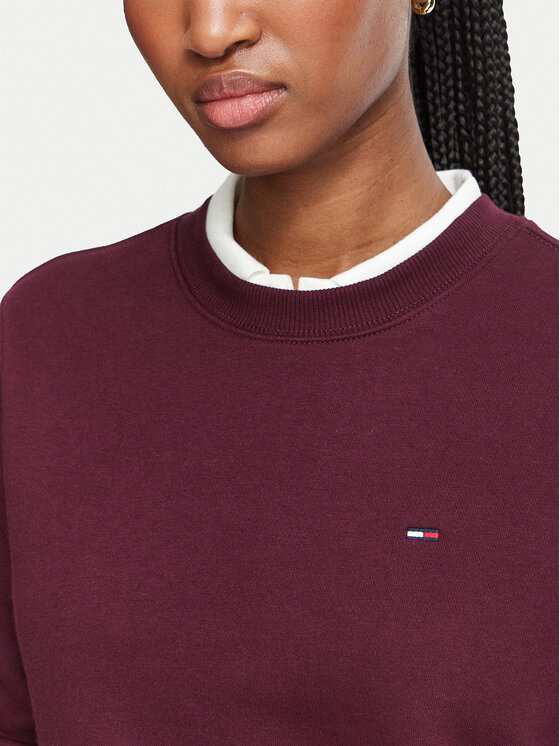 Tommy Jeans Tommy Jeans Mikina DW0DW19959 Bordová Regular Fit