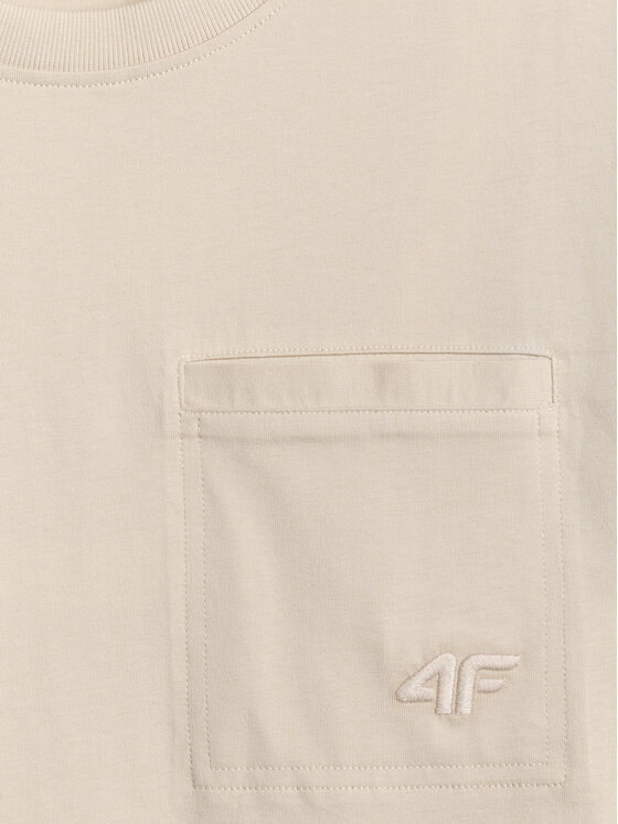 4F 4F T-Shirt SPORT STORIES 25/26 Beżowy Regular Fit