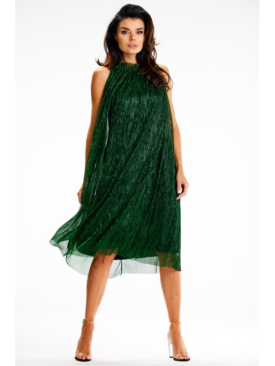 Awama Awama Abito da sera A629 Verde Basic Fit