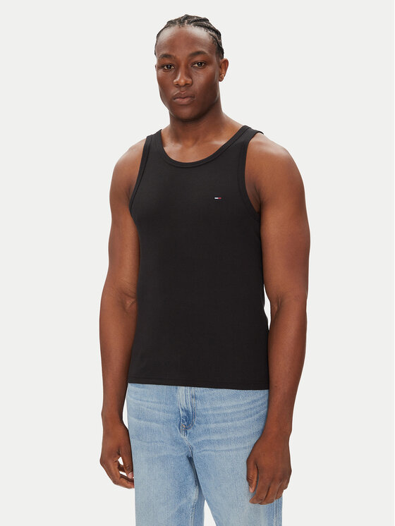 Tommy Jeans Tommy Jeans Tank top Classic Flag DM0DM21927 Černá Slim Fit