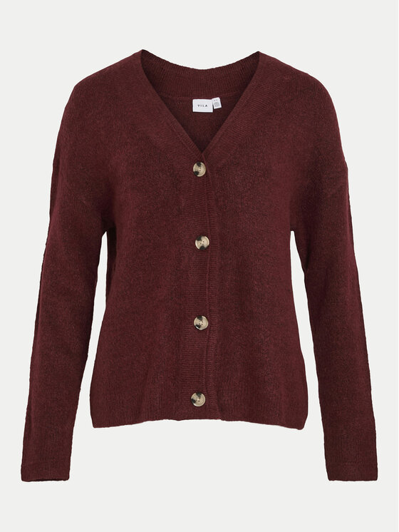 Vila Vila Kardigāns 14101549 Sarkans Regular Fit