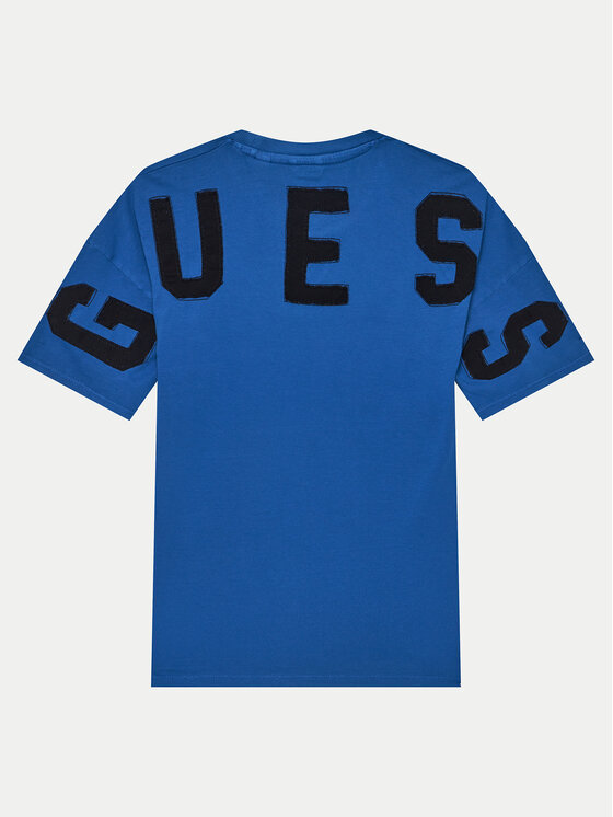 Guess Guess Tričko L4YI08 K8HM4 Modrá Regular Fit