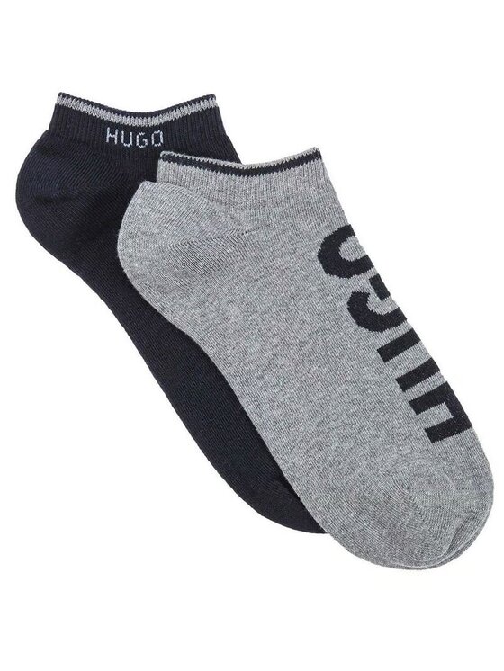 HUGO Hugo Pánské nízké ponožky 2P AS LOGO COL CC Tmavomodrá
