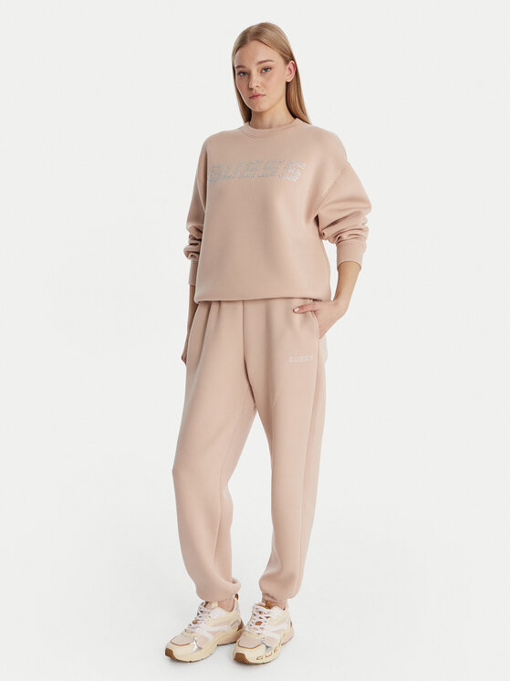 Guess Guess Bluza V4BQ15 K7UW2 Beżowy Regular Fit