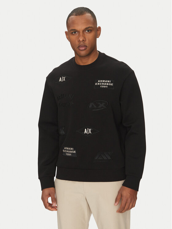 Armani Exchange Mikina XM000479 AF10818 UC001 Čierna Regular Fit