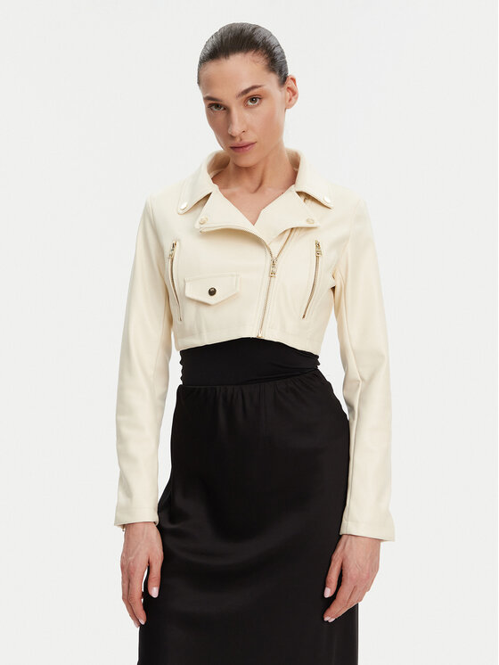 Rinascimento Rinascimento Giacca in similpelle CFC0119617003 Beige Regular Fit