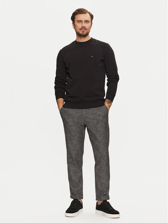 Tommy Hilfiger Tommy Hilfiger Pulóver Essential MW0MW37237 Fekete Regular Fit