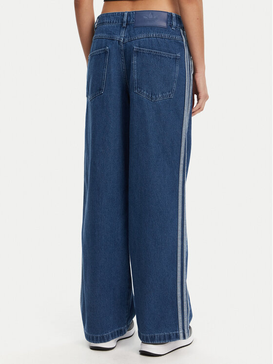 adidas adidas Džínsy adicolor Denim 3-Stripes JD2574 Modrá Wide Leg