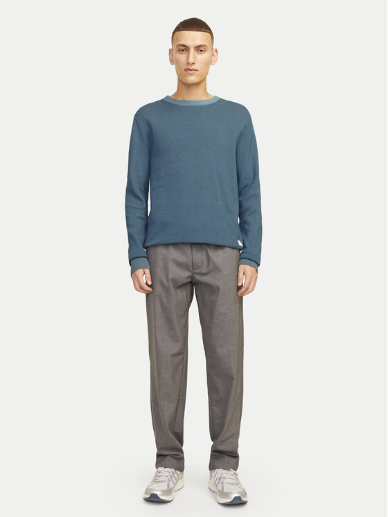 Jack&Jones Jack&Jones Sweter Globe 12258139 Niebieski Regular Fit