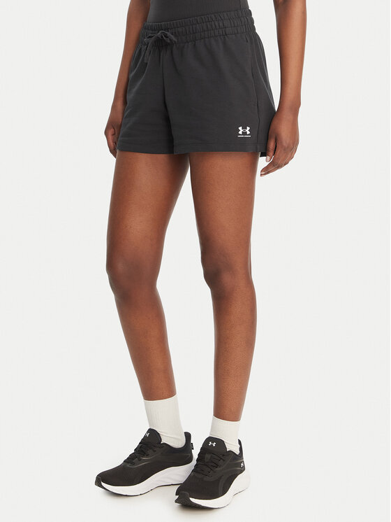 Under Armour Szorty sportowe Sport Terry 6011022 Czarny Regular Fit