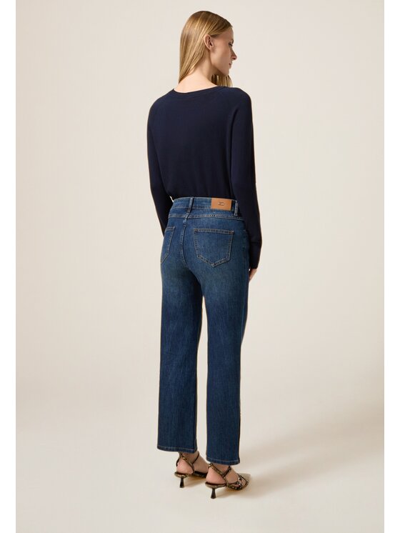 Oltre Oltre Jeans P411R008683N024 Blu Baggy Fit