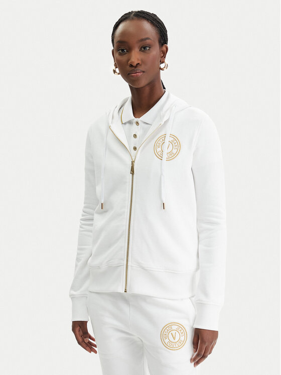 Versace Jeans Couture Bluză 80HAIT02 CF01T Alb Regular Fit
