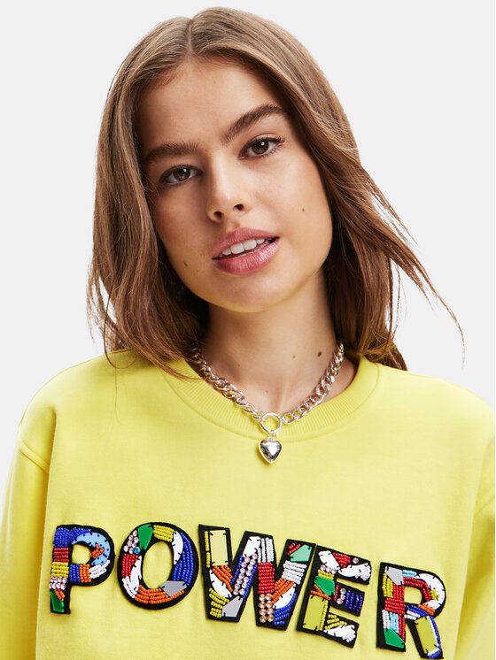 Desigual Desigual Majica dugih rukava 23SWSK01 Žuta Regular Fit