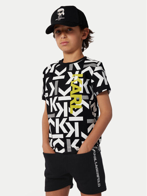 Karl Lagerfeld Kids Sportske Kratke Hlače Z30025 S Crna Regular Fit