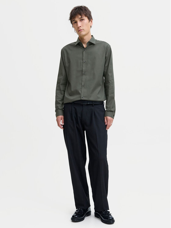 Jack & Jones Jack & Jones Košile Parker 12227385 Zelená Slim Fit