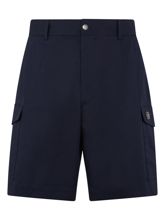 PHILIPP PLEIN PHILIPP PLEIN Szorty materiałowe 29928 Granatowy Regular Fit