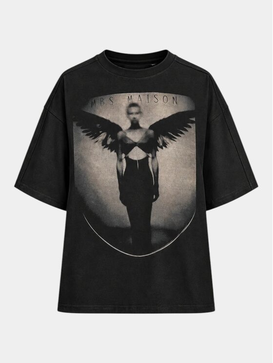 MADE BY SOCIETY MADE BY SOCIETY T-Shirt Siah - T27879 Czarny Basic Fit