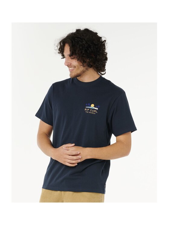 Rip Curl Rip Curl T-Shirt Aots - Cody Welsh Tee Granatowy Relaxed Fit