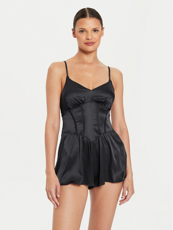 Dorina Dorina Pižama D001351SW004 Juoda Regular Fit
