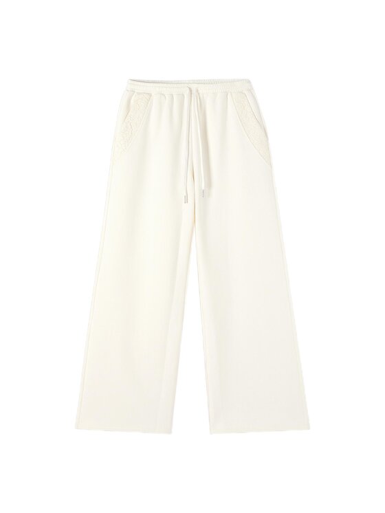 Oltre Oltre Pantaloni di tessuto P840J002431N021 Bianco Boy Fit