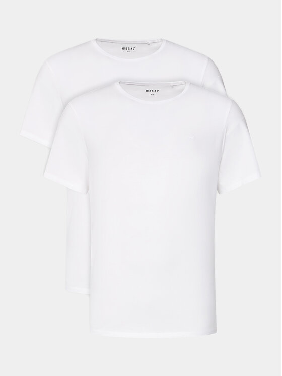 Mustang Mustang 2er-Set T-Shirts 1014663 Weiß Regular Fit