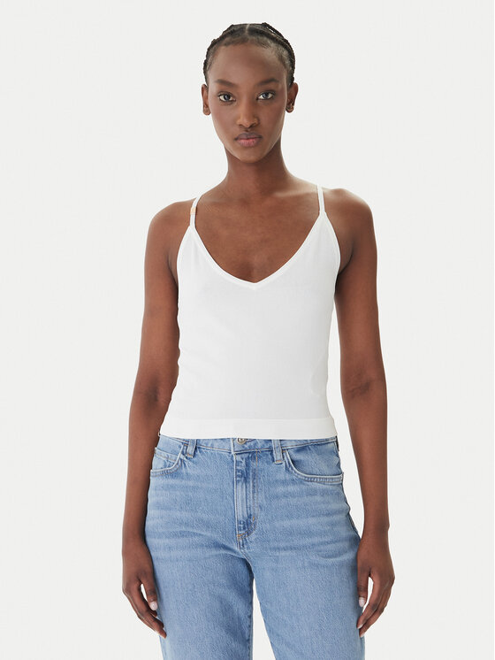 Guess Guess Top O6GR01 Z5302 Weiß Regular Fit